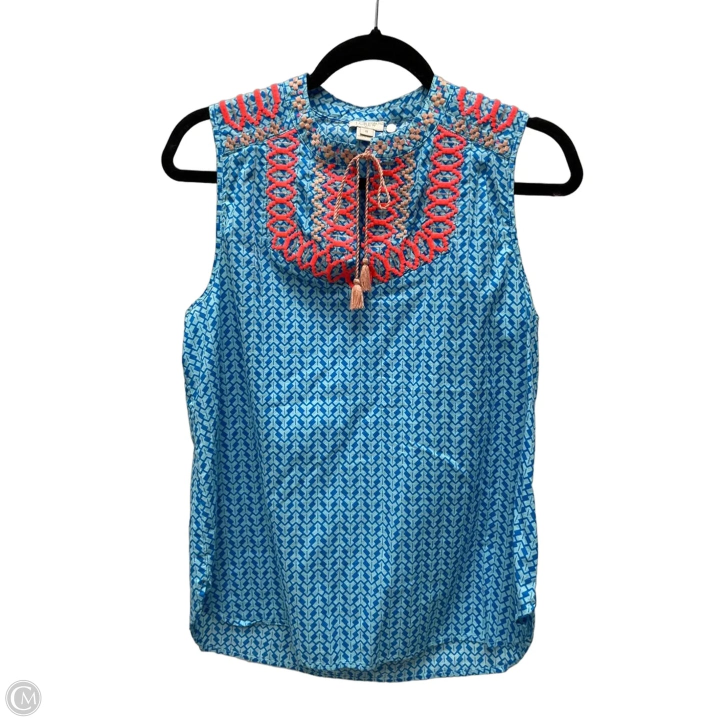 Top Sleeveless By J. Crew In Geometric Pattern, Size: M