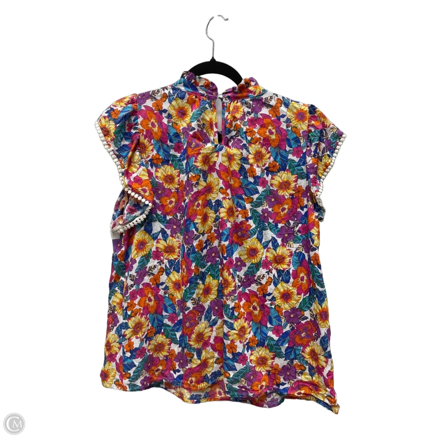 Top Short Sleeve By Thml In Floral Print, Size: L