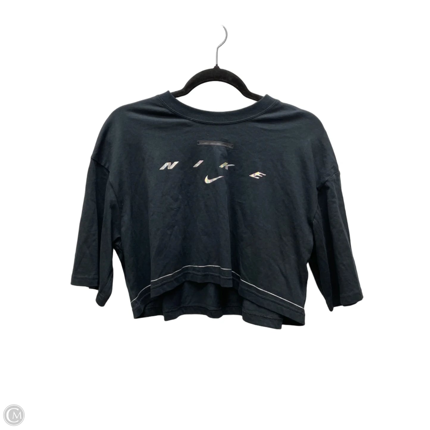 Athletic Top Short Sleeve By Nike Apparel In Black, Size: L