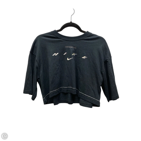 Athletic Top Short Sleeve By Nike Apparel In Black, Size: L