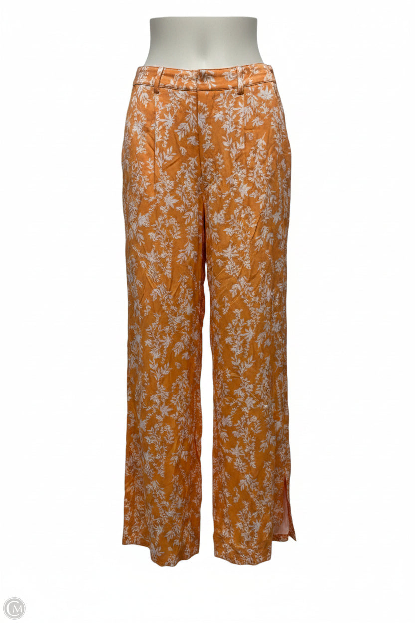 Pants Wide Leg By Idem Ditto In Orange & White, Size: 4