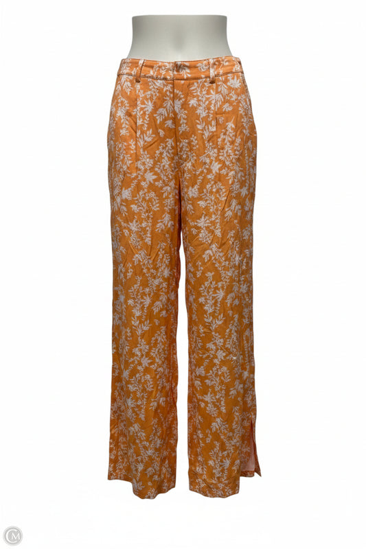 Pants Wide Leg By Idem Ditto In Orange & White, Size: 4