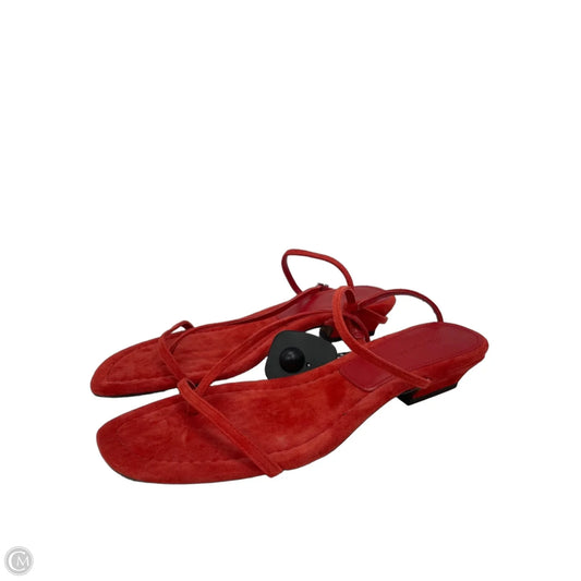 Sandals Heels Kitten By Madewell In Red, Size: 7.5