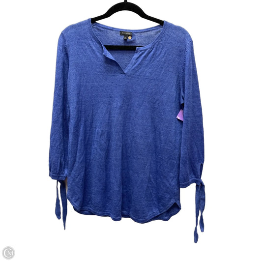 Top Long Sleeve By Talbots In Blue, Size: S