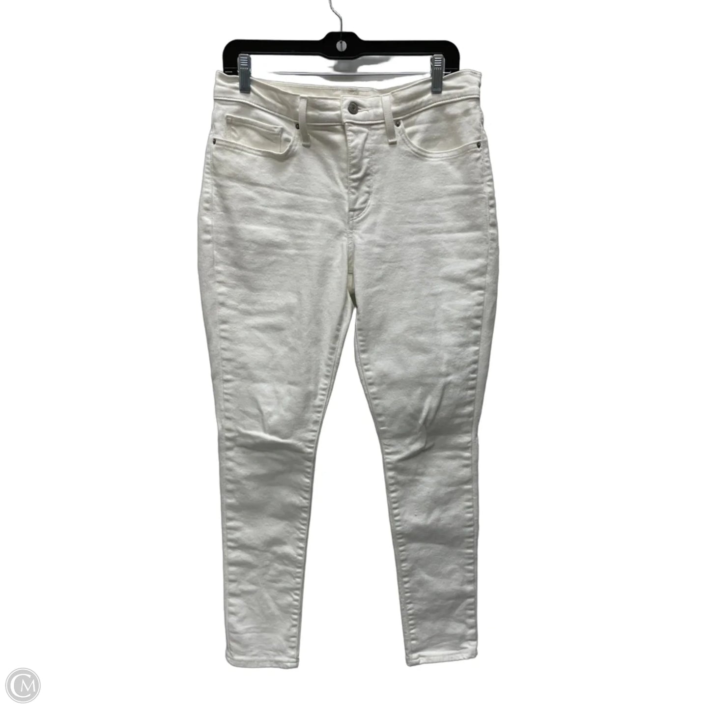 Jeans Skinny By Levis In White Denim, Size: 12