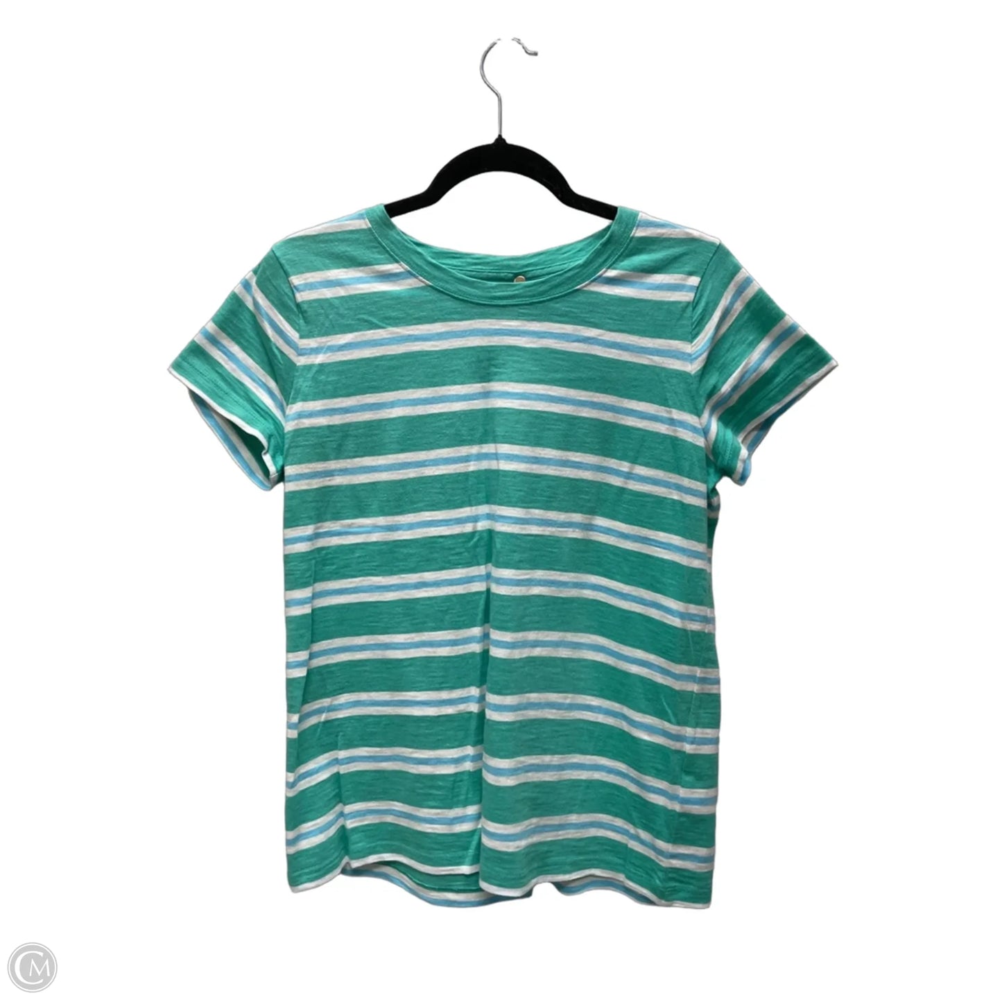 Top Short Sleeve Basic By J. Crew In Striped Pattern, Size: M
