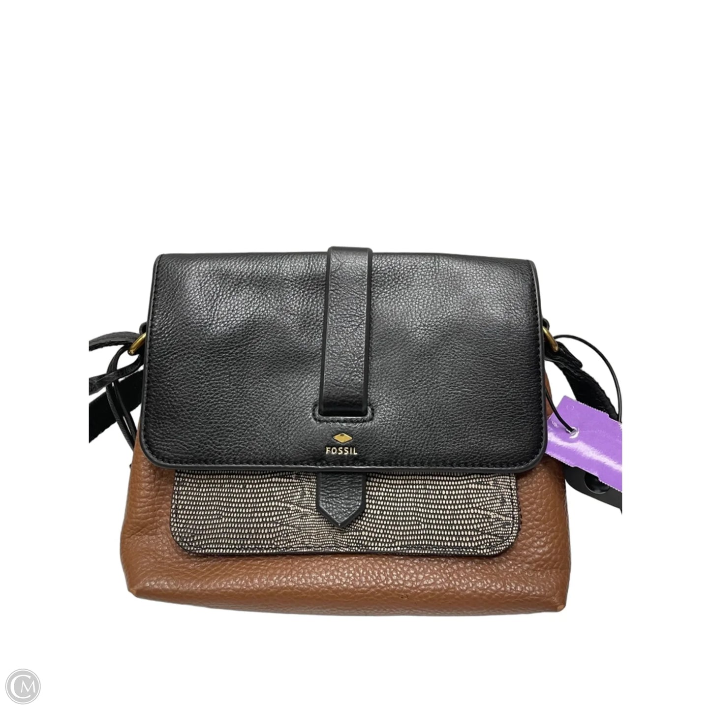 Crossbody Leather By Fossil, Size: Small