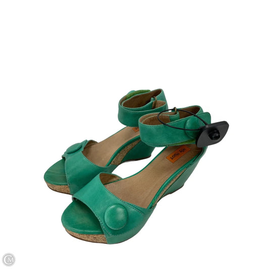 Sandals Heels Wedge By Miz Mooz In Green, Size: 7