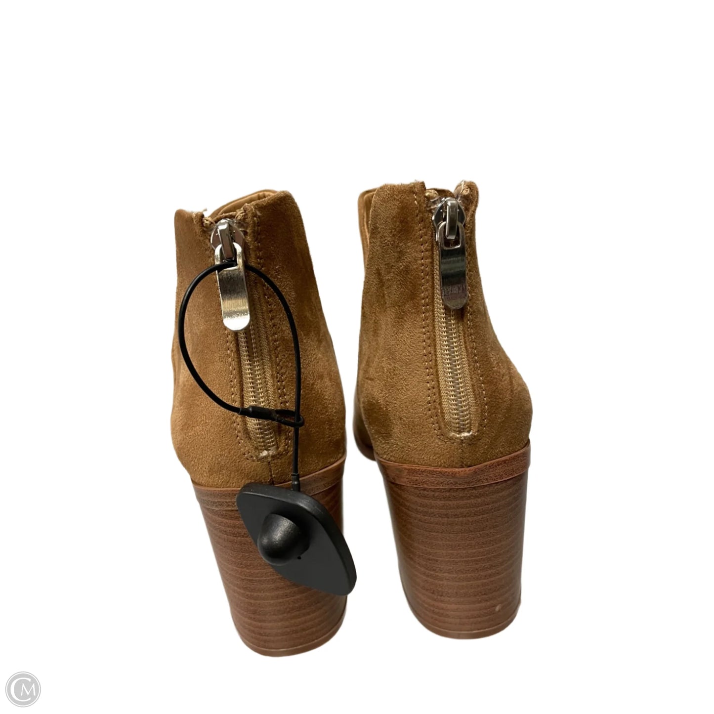 Boots Ankle Heels By Cme In Tan, Size: 10