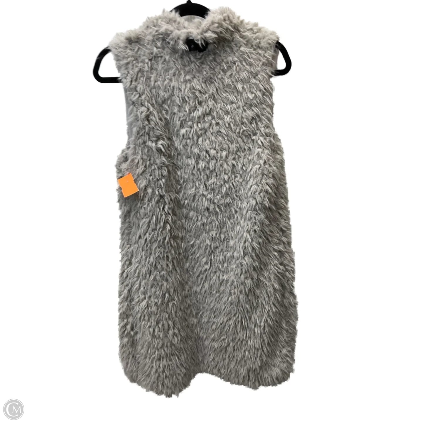 Vest Faux Fur & Sherpa By Ashley In Grey, Size: M