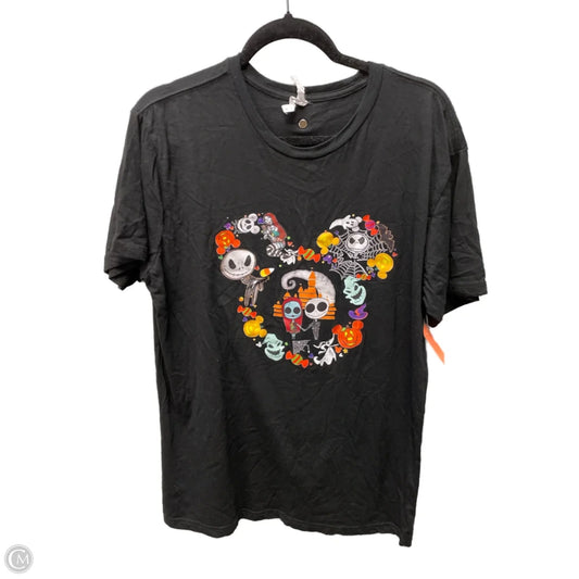 Top Short Sleeve By Circle Clothing -  In Black, Size: L