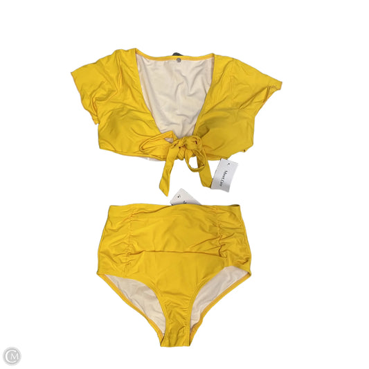 Swimsuit 2pc By Cme In Yellow, Size: M