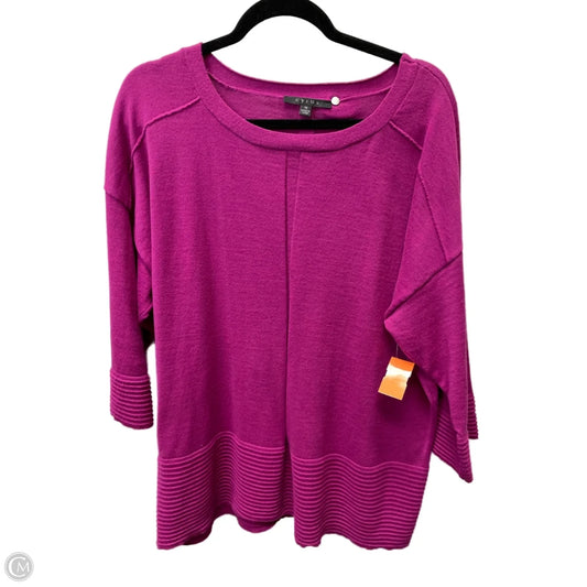 Sweater By Cyrus Knits In Purple, Size: 1x