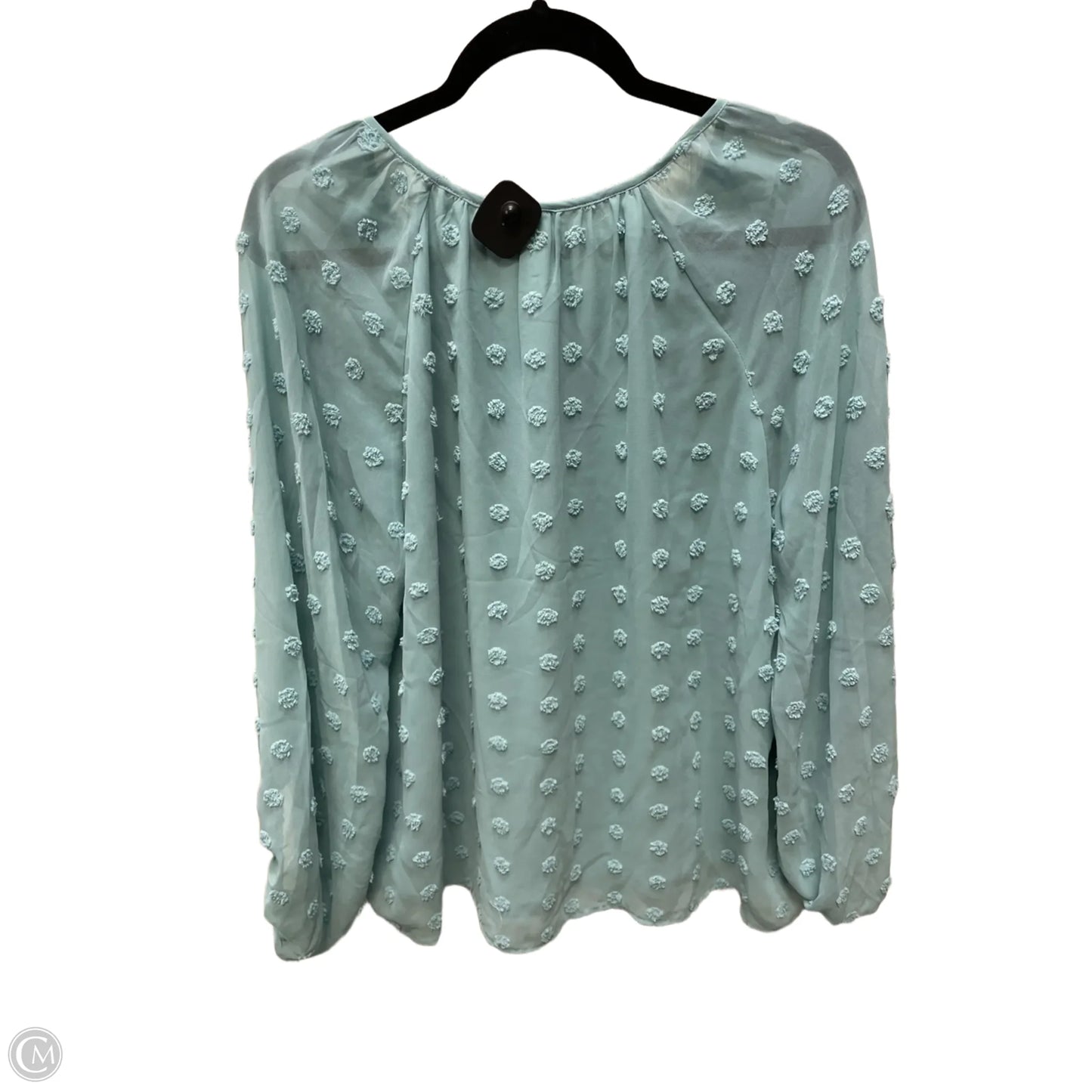 Blouse Long Sleeve By Cato In Teal, Size: 1x