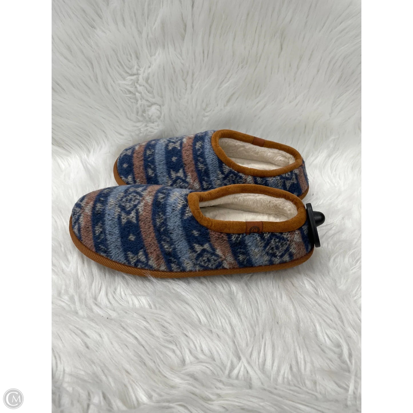 Shoes Flats By Cme In Blue & Brown, Size: 9