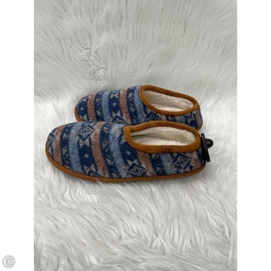 Shoes Flats By Cme In Blue & Brown, Size: 9