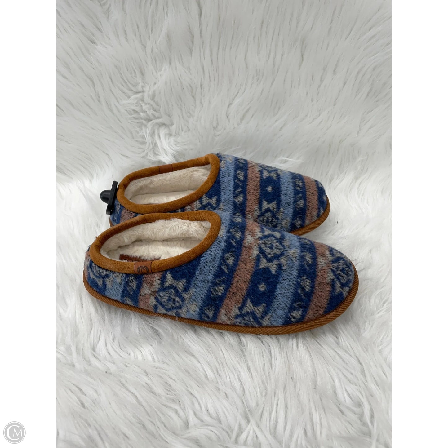 Shoes Flats By Cme In Blue & Brown, Size: 9