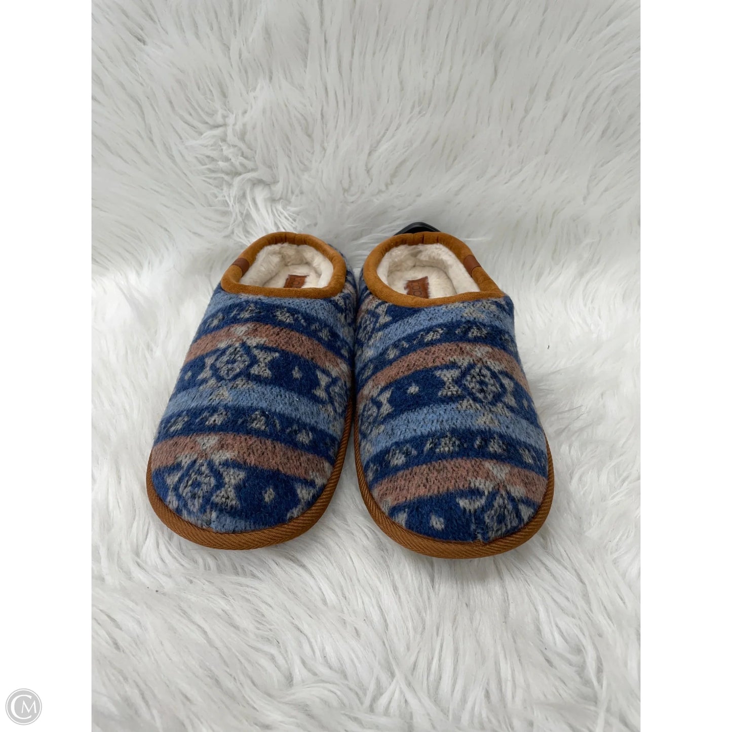 Shoes Flats By Cme In Blue & Brown, Size: 9