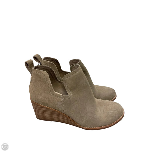 Boots Ankle Heels By Toms In Tan, Size: 8