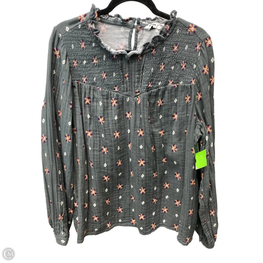 Top Long Sleeve By Sonoma In Floral Print, Size: 2x