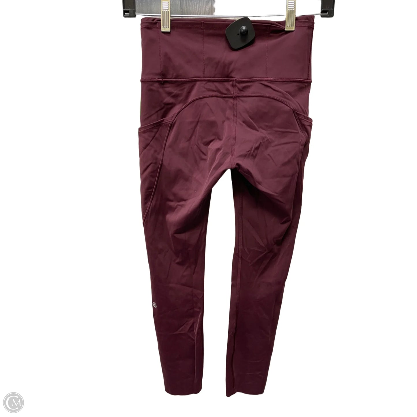 Athletic Leggings By Lululemon In Maroon, Size: S