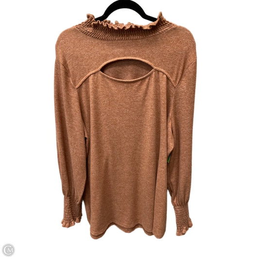 Sweater By Terra & Sky In Tan, Size: 1x
