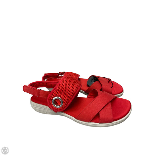 Sandals Flats By Easy Street In Red, Size: 10