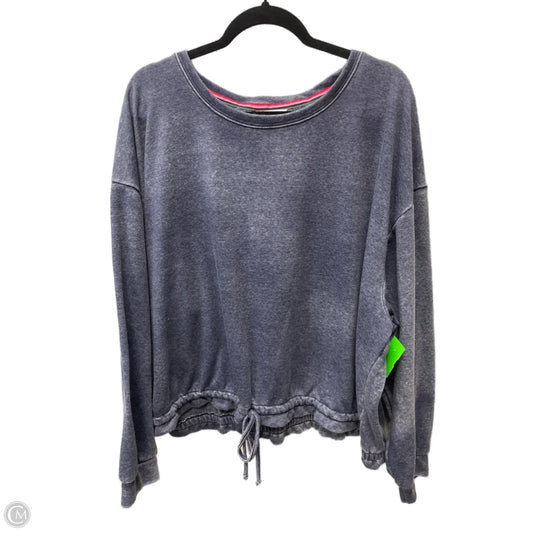 Sweatshirt Crewneck By Crown And Ivy In Blue & White, Size: 2x
