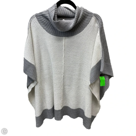 Sweater Short Sleeve By Francesca's In Grey & White, Size: S