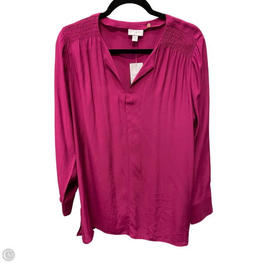 Blouse Long Sleeve By J. Jill In Pink, Size: M