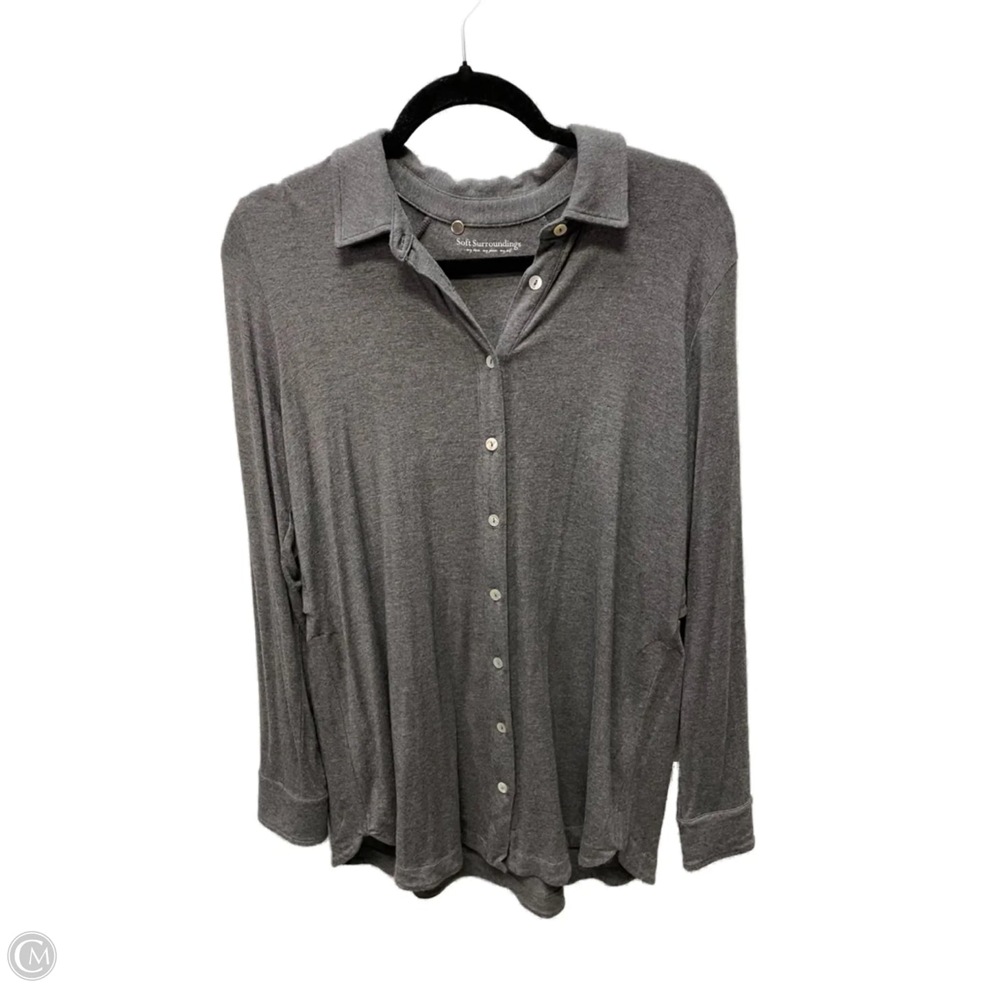 Top Long Sleeve By Soft Surroundings In Grey, Size: M