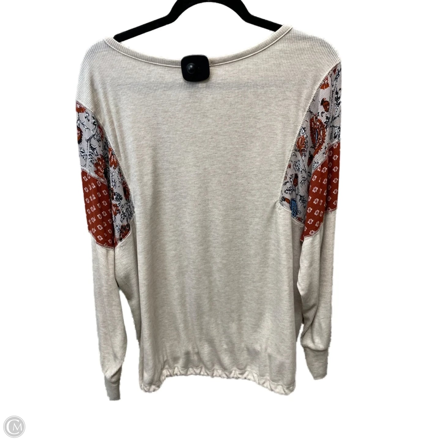 Top Long Sleeve By Ava James In Tan, Size: 1x