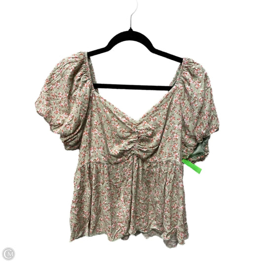 Top Short Sleeve By Arula In Floral Print, Size: L
