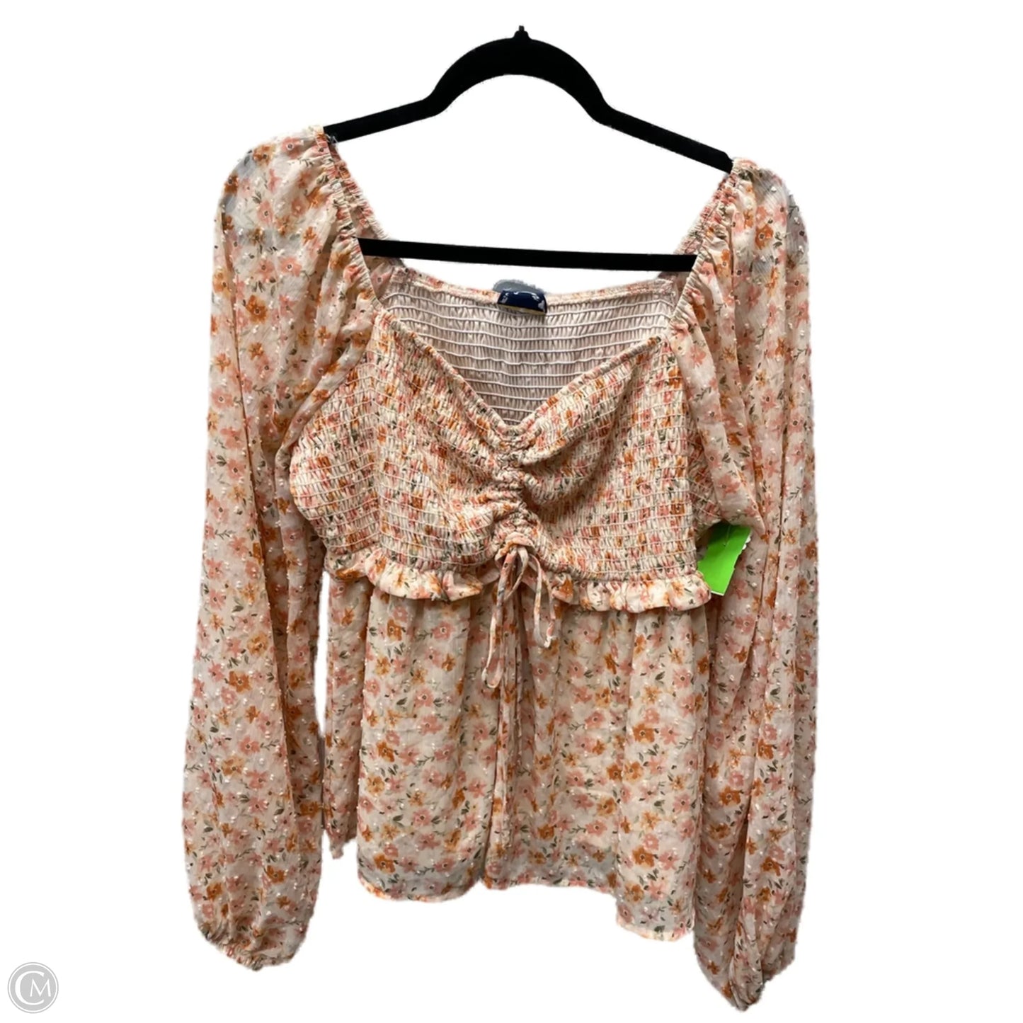 Top Long Sleeve By Arula In Floral Print, Size: L