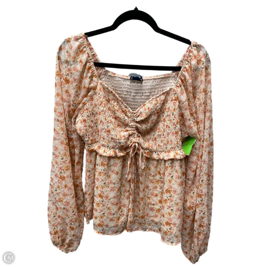 Top Long Sleeve By Arula In Floral Print, Size: L