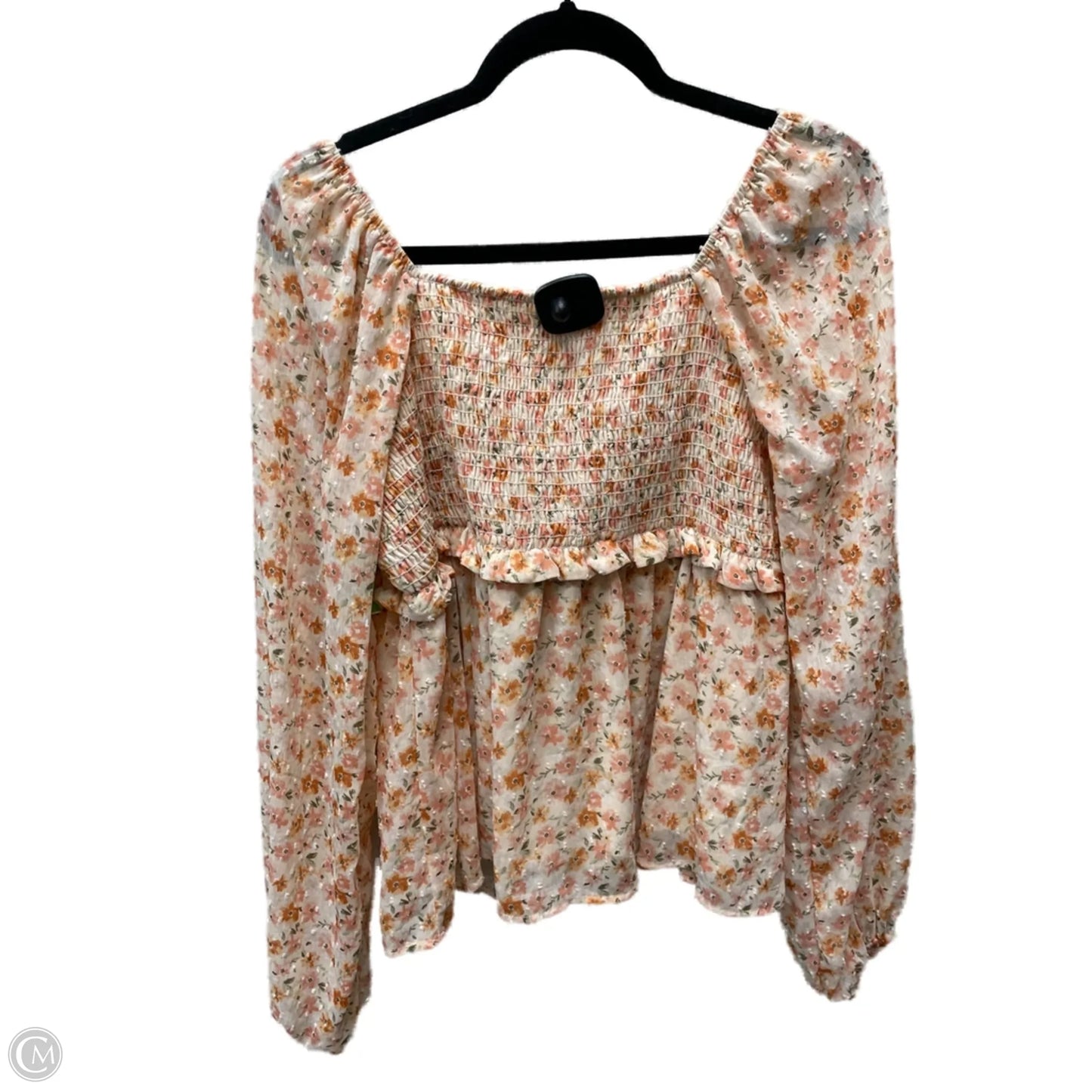 Top Long Sleeve By Arula In Floral Print, Size: L