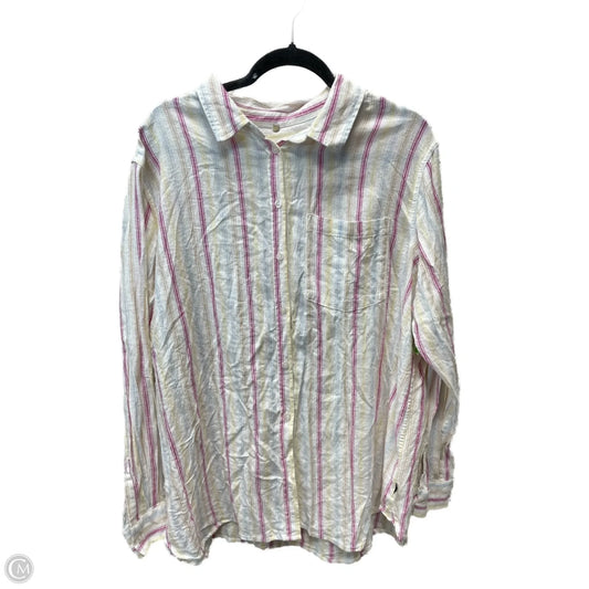 Top Long Sleeve By Gap In Striped Pattern, Size: 2x