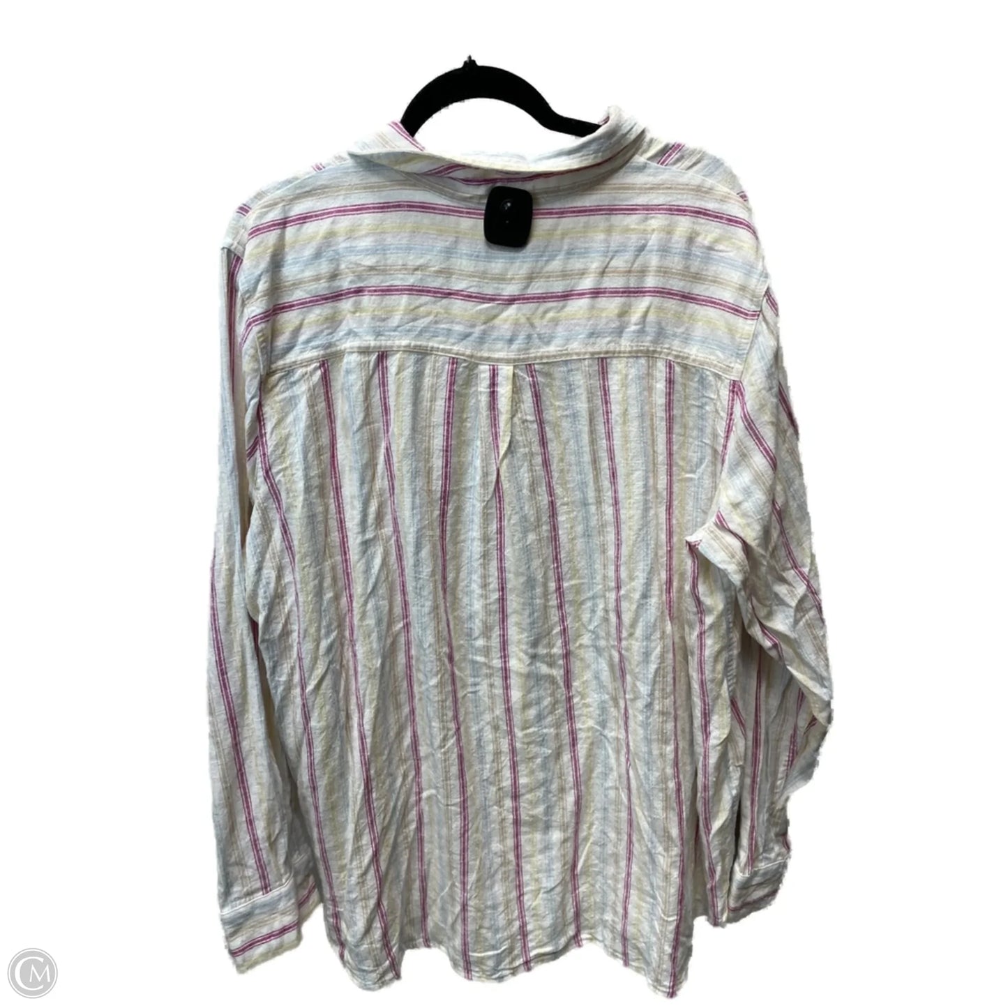 Top Long Sleeve By Gap In Striped Pattern, Size: 2x