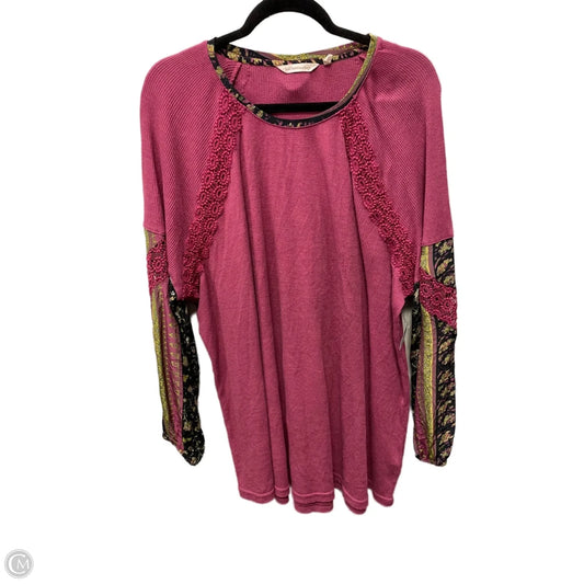Top Long Sleeve By Soft Surroundings In Pink, Size: 3x