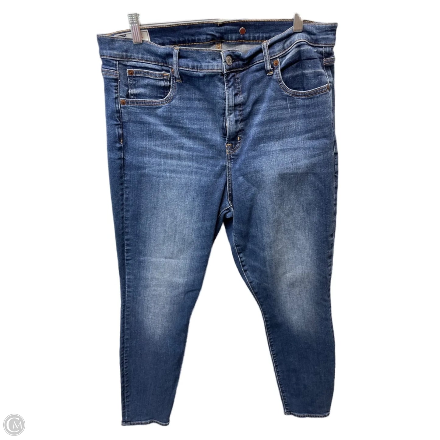 Jeans Skinny By Gap In Blue Denim, Size: 16