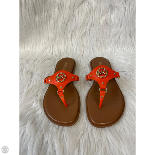 Sandals Designer By Michael Kors In Orange, Size: 7
