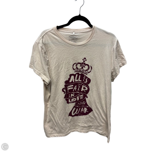 Top Short Sleeve By Bridgetown Collection In Tan, Size: 2x