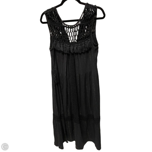 Dress Casual Maxi By Maeve In Black & Gold, Size: M