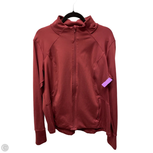 Athletic Jacket By All In Motion In Maroon, Size: 2x