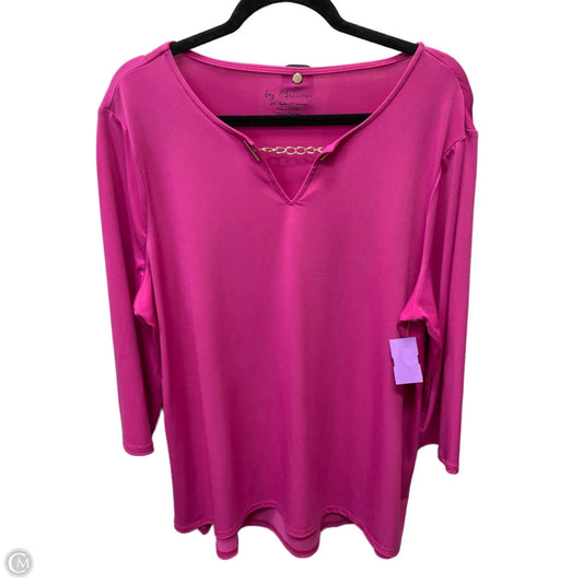 Top Long Sleeve By Chicos In Pink, Size: L
