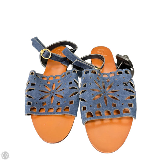 Sandals Designer By Tory Burch In Navy, Size: 10.5