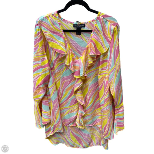 Tunic Long Sleeve By Ashley Stewart In Multi-colored, Size: 1x