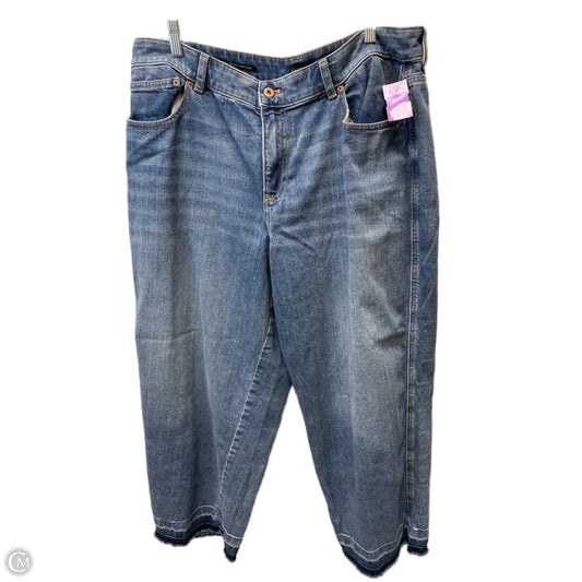 Jeans Cropped By Talbots In Blue Denim, Size: 14