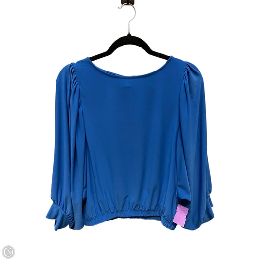Top 3/4 Sleeve By Express In Blue, Size: S