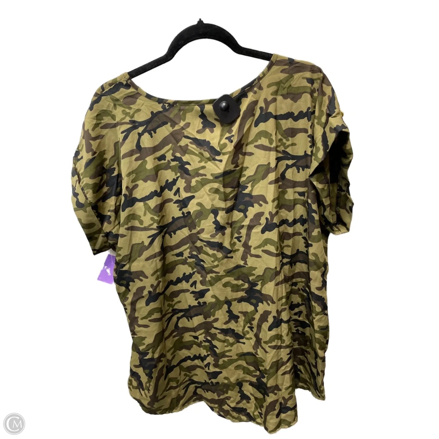 Blouse Short Sleeve By Clothes Mentor In Camouflage Print, Size: 2x